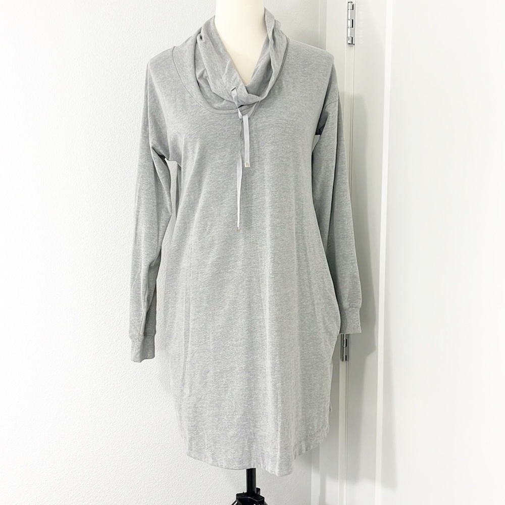 Bellybutton XS Gray Sweatshirt Cowl Neck Dress with Pockets